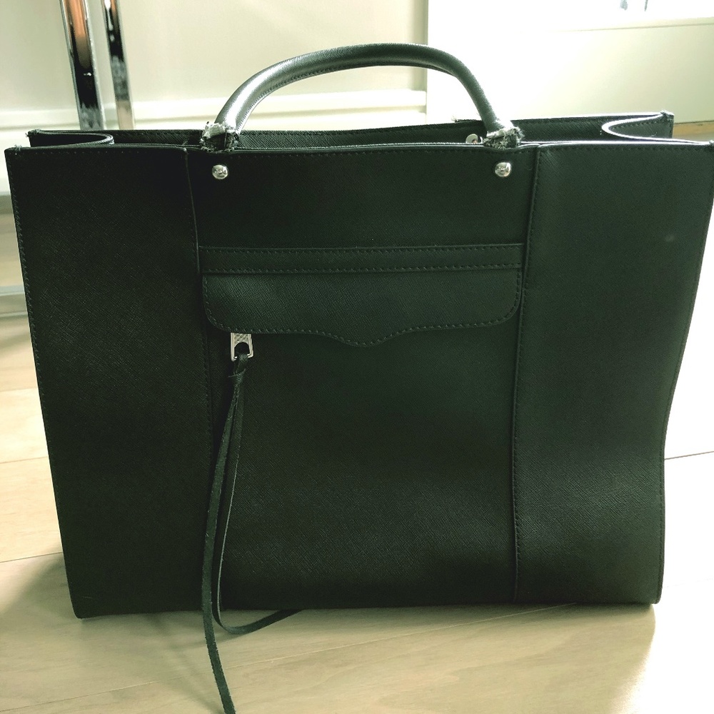 Rebecca Minkoff Black Saffiano Leather Tote Bag